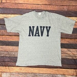 Navy Midshipmen Naval VTG Military Gray Mens Tshirt Graphic Uniform
